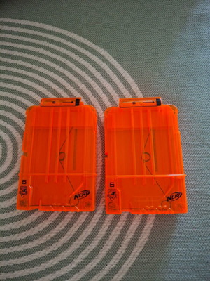 Nerf Elite 6 Magazines Set like new, 2 pieces