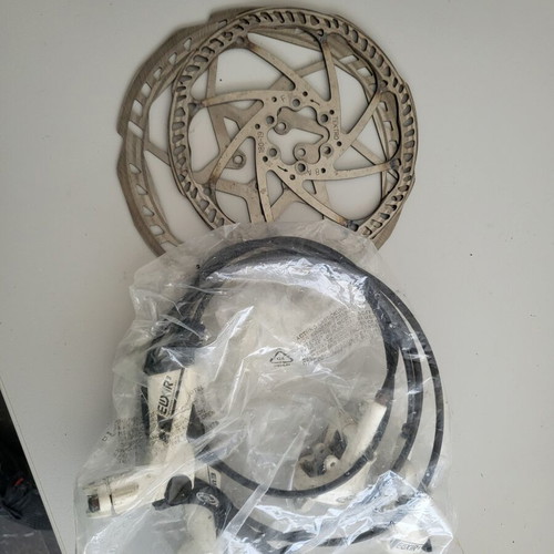 Hydraulic bicycle disc brake sets used, pack of 11 with rotors