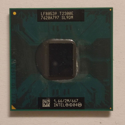 Intel Core Duo T2300E 1.66GHz Socket M CPU used for laptop