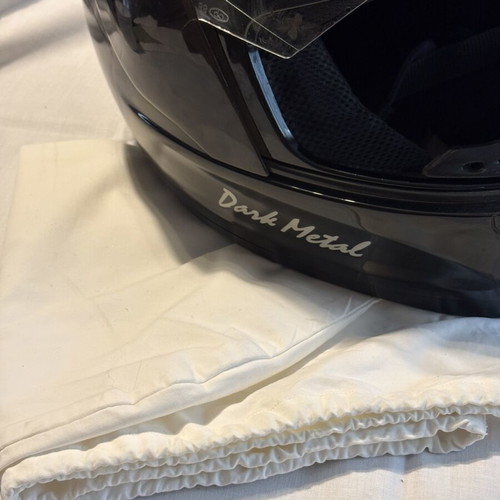 Suomy full face motorcycle helmet used, size Large, black