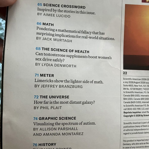 Scientific American April 2026 magazine like new