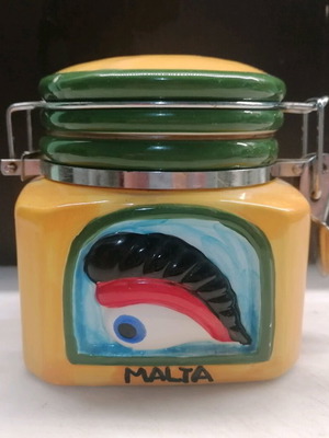 Ceramic vase painted like new, souvenir from Malta
