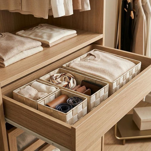 Woven organizers set of 4 new