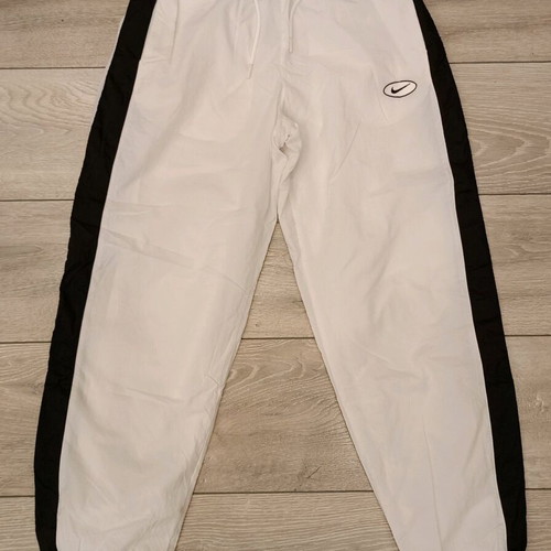 Nike white track pants used, street style