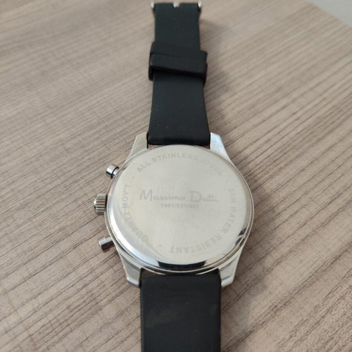 Massimo Dutti 1681/021/401 men's chronograph watch like new, blue and silver