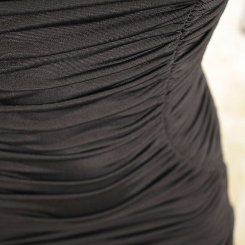 Mini dress black with ruffles size S new