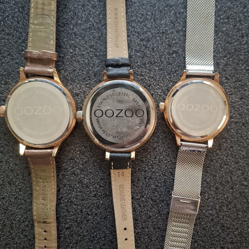 Oozoo women's watches pack of 3 used, quartz, leather and metal straps