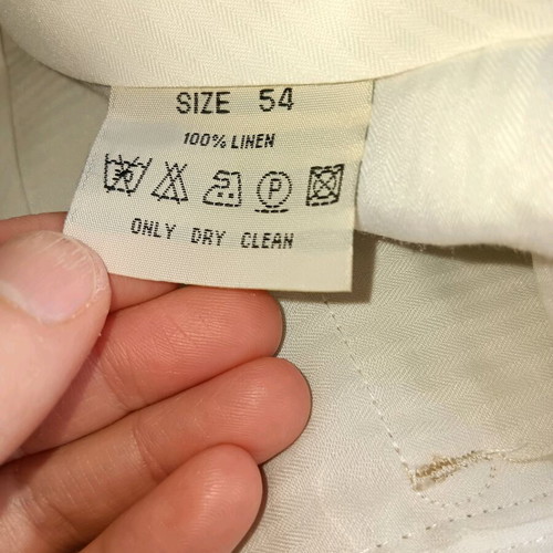 Men's linen pants beige new, size XL