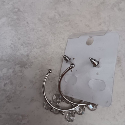 Earrings new, silver color, not silver material