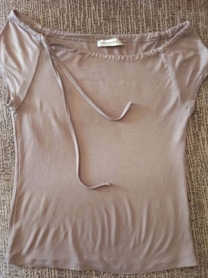 Βαμβακερή μπλούζα size M σαν καινούργια, μπεζ και καφέ