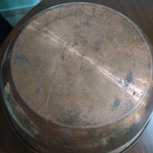 Copper Cooking Pots used, set of two, 30 and 32 cm