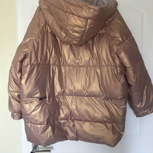 Shein metallic pink pastel jacket like new, size L with hood