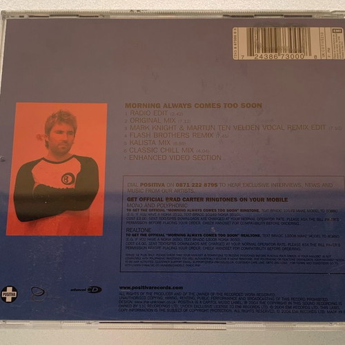 Brad Carter Morning Always Comes Too Soon 6-trk CD single used