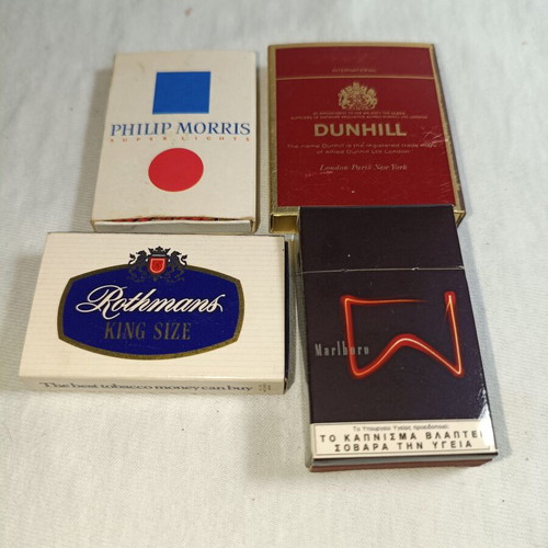 Dunhill Marlboro Rothmans Ph. Morris vintage cigarette matchboxes set of 4 unused
