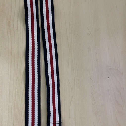 Striped fabric belt new, blue-white-red