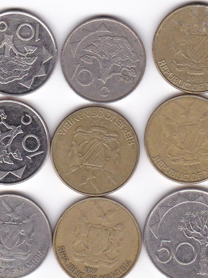 Namibian coins used