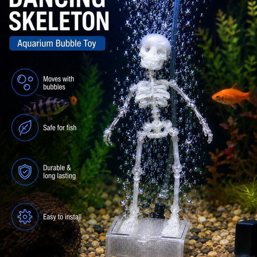3D Printed Dancing Skeleton Aquarium Decoration