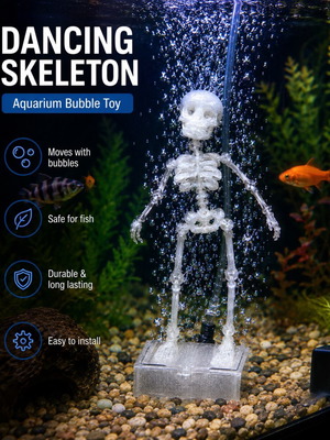3D Printed Dancing Skeleton Aquarium Decoration