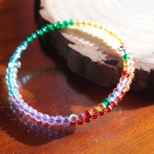 Handmade spring bracelet new with multicolored beads