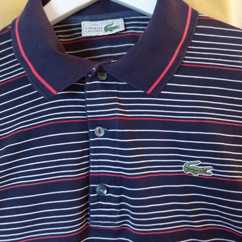 Lacoste men's polo shirt XL like new, dark blue red white