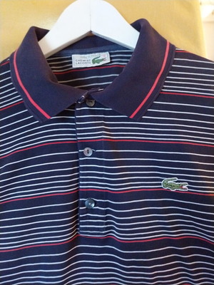 Lacoste men's polo shirt XL like new, dark blue red white