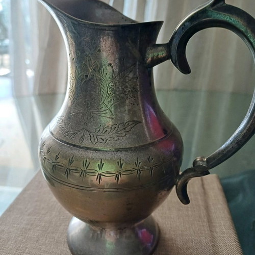 Tin pitcher used, height 17cm