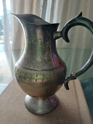 Tin pitcher used, height 17cm