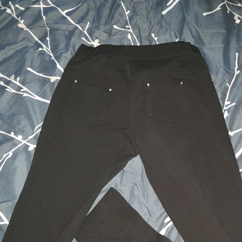 Black leggings like pants with pockets used, size L