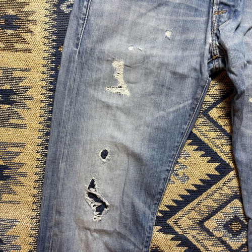 Replay vintage skinny jeans men's medium like new, blue with rips