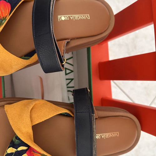 Flatforms Evaggelia Drosi new, size 40, multicolor sandals