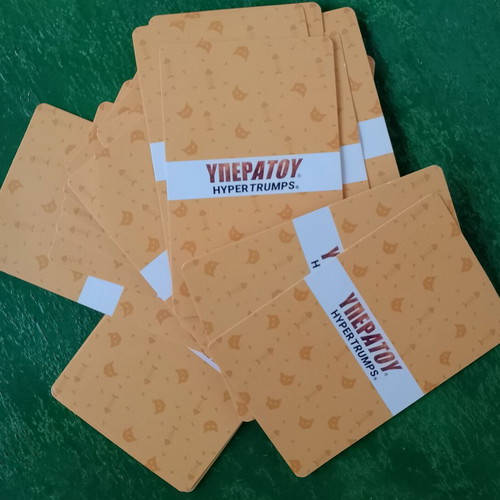 Yperatou card games used, cats and dinosaurs