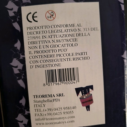 Teorema Porcelain Collector Doll from Italy with Original Box new