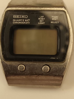 Ρολόι Seiko 0634-5009 digital μεταχειρισμένο, μαύρο και ασημί