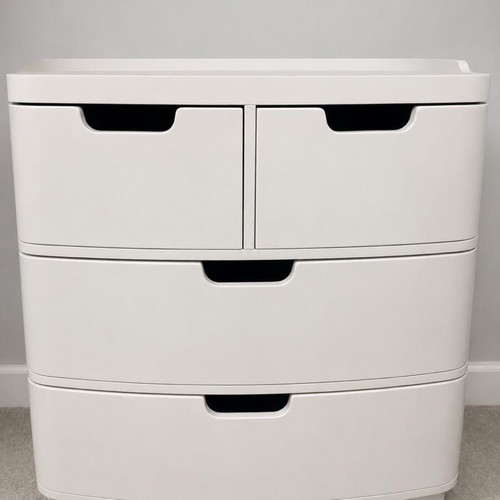 Bloom Luxo dresser, white, 4 spacious drawers