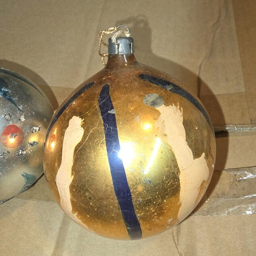 Vintage glass ornaments used with rare designs