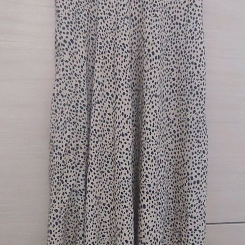 Mango skirt new, elastic waist, S/M, black and beige
