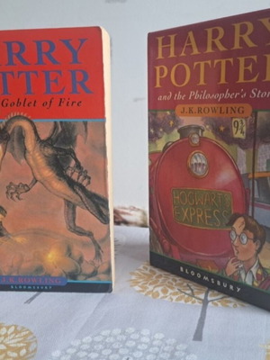 Harry Potter boxed set with first three books and Goblet of Fire