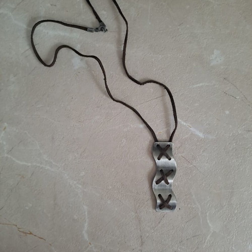Pendant stainless steel with long strap like new