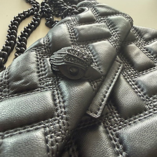 Kurt Geiger London Kensington Black Quilted Crossbody bag like new