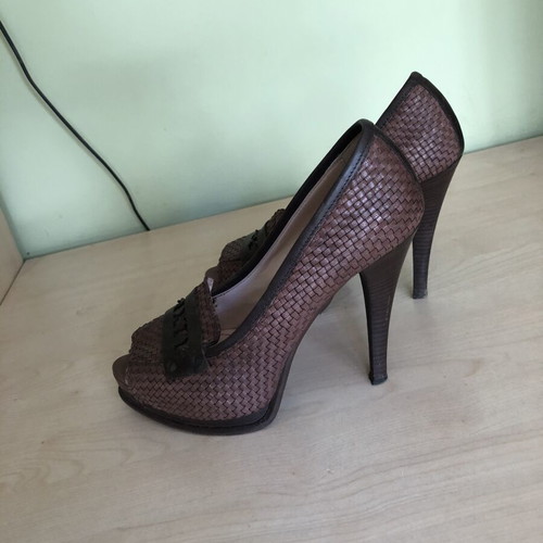 Miss Sixty women's leather high heels like new, size 39, brown