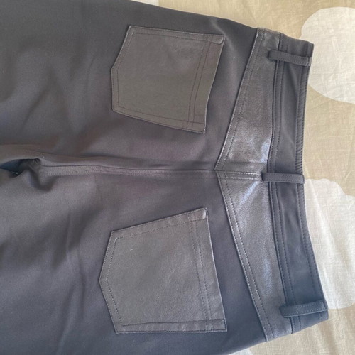 Black Mind Matter semi leather straight fit trousers size M like new