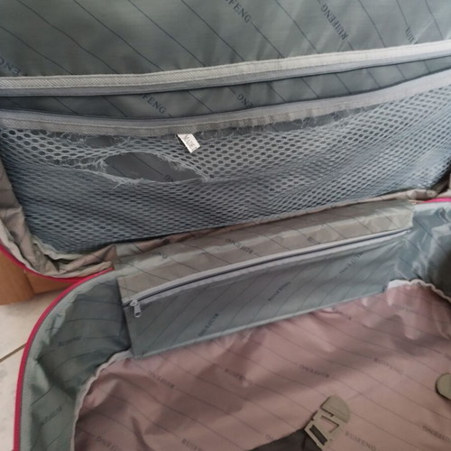 Cabin suitcase used 37x22x57 pink with non-working telescopic handle
