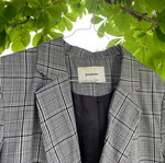 Stradivarius checked grey jacket size L like new