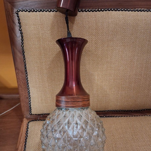 Set of 2 mid century single-light ceiling lamps