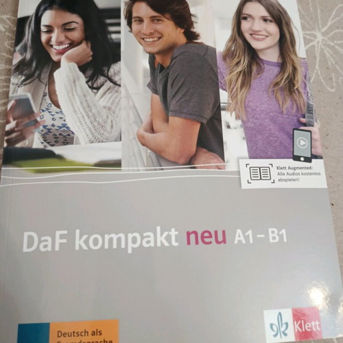Three German language learning books like new with CD