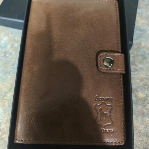 Boxer leather card wallet new, brown