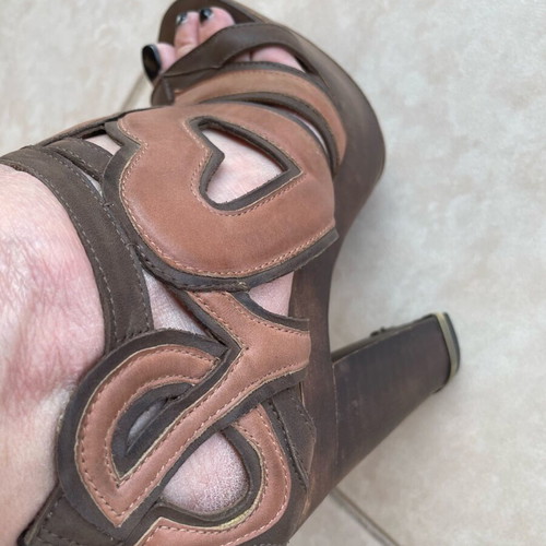 Jean-Michel Cazabat leather sandals like new, brown, size 37
