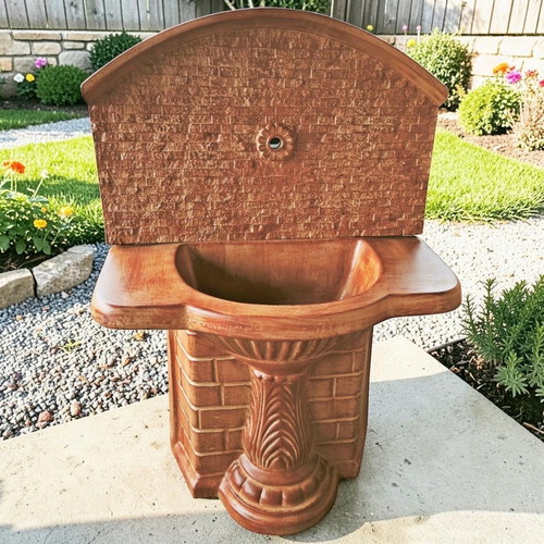 Concrete garden sink Veselina new, beige and brown