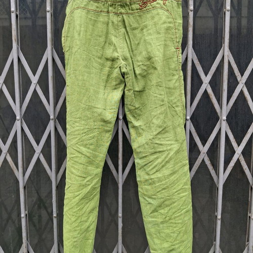 Miss Sixty Y2K Green Linen Pants Size L used