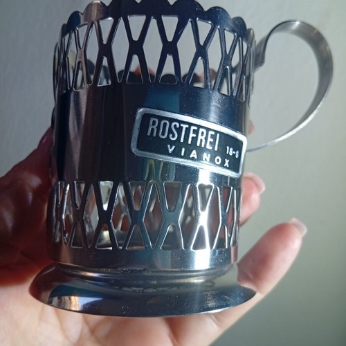 Vianox Rostfrei 18-8 vintage tea glass holders set of 6